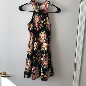 L8ter Floral Skater Dress Size S Gently Used